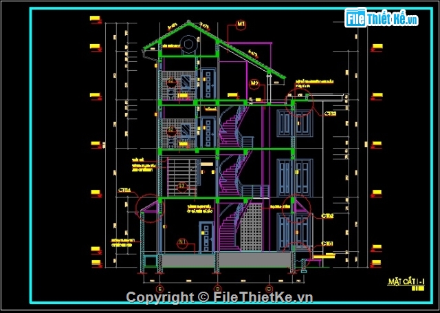 bản vẽ biệt thự 3 tầng kích thước 11x12m,bản vẽ biệt thự 11x12m,biệt thự 3 tầng